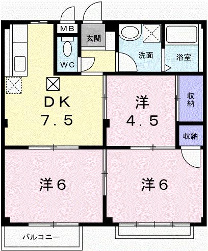 エルディム正木（102） 間取り図画像