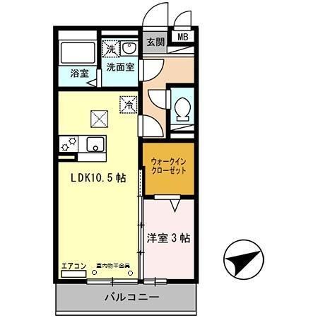 セジュール東阿保　Ｂ棟（211） 間取り図画像