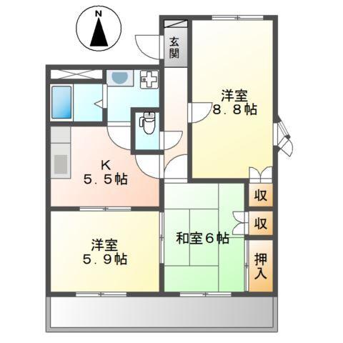リブ・ヒルズ 間取り図画像