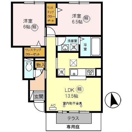 モダンコート網干ＹＡＭＡＧＡＴＡ（105） 間取り図画像