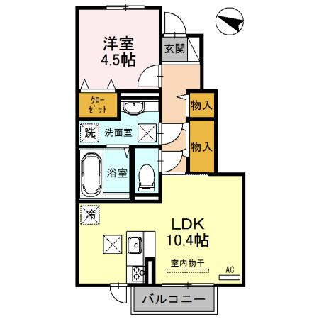 Placido　A（102） 間取り図画像