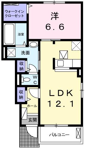 サングレイスＢ（102） 間取り図画像