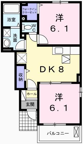 フィオレンティーナⅢ（104） 間取り図画像