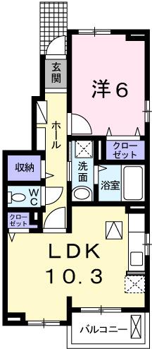 カルムメゾンⅡ（101） 間取り図画像