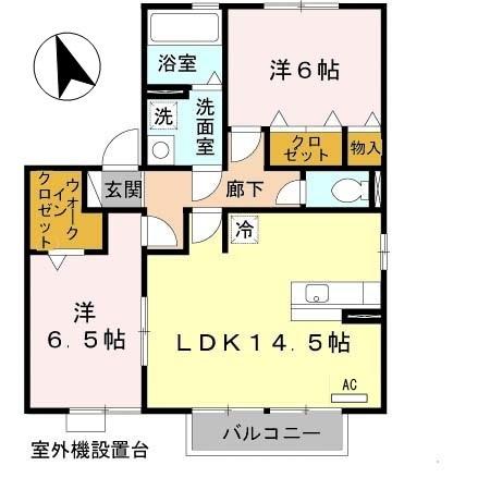 シャルマンドミール　B棟（201） 間取り図画像
