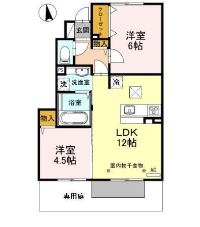 サニーホームズC棟（103） 間取り図画像