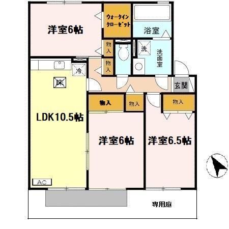 グレイスコート　C棟（C102） 間取り図画像