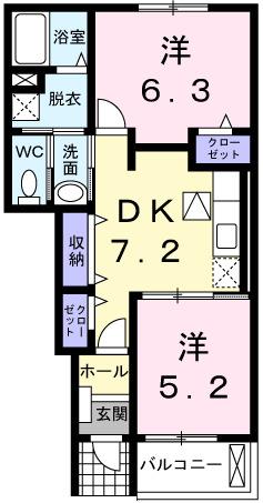 クレメント・Ｍ　Ⅱ（104） 間取り図画像