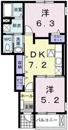エリタージュＡ（104） 間取り図画像