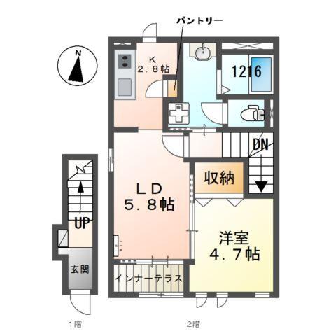 アンジェ大谷 間取り図画像