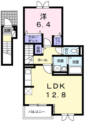 メゾンド　シュシュ　セントラル（203） 間取り図画像