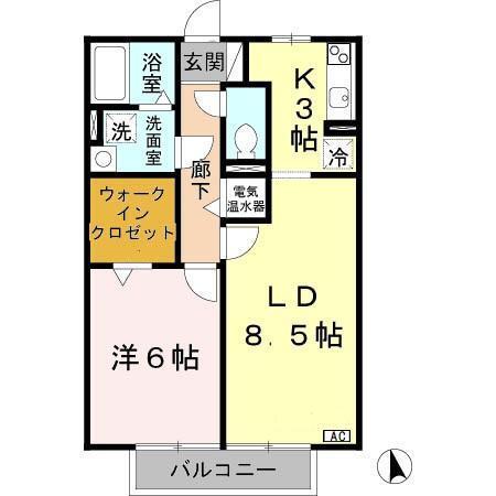 ラフレシール　B棟（202） 間取り図画像