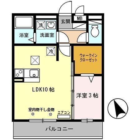 ノア東山Ａ棟　Ａ棟（105） 間取り図画像