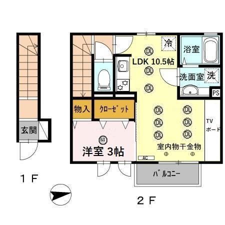 アバンセグリーンⅡ（205） 間取り図画像