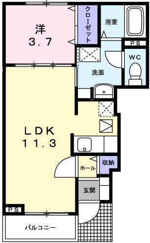 ブルースカイ（101） 間取り図画像