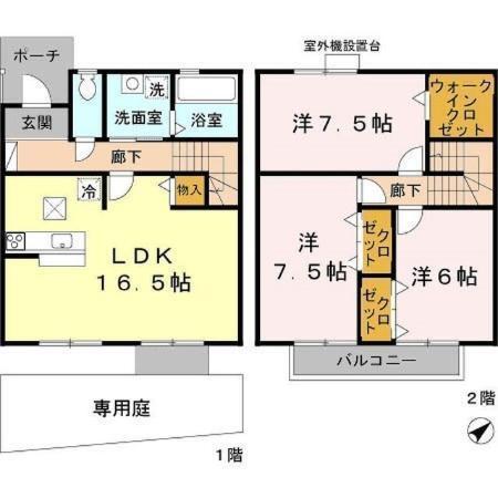 ローズコート今宿（3） 間取り図画像