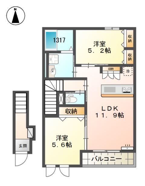ハウス２８ 間取り図画像