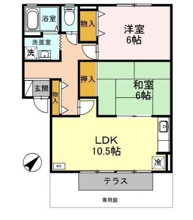 ラ・ヴィーダー　B（105） 間取り図画像
