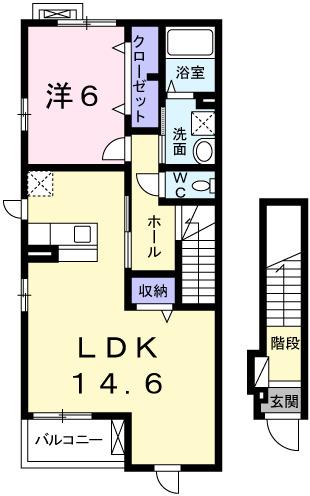 ソレイユ　Ⅰ番館（201） 間取り図画像
