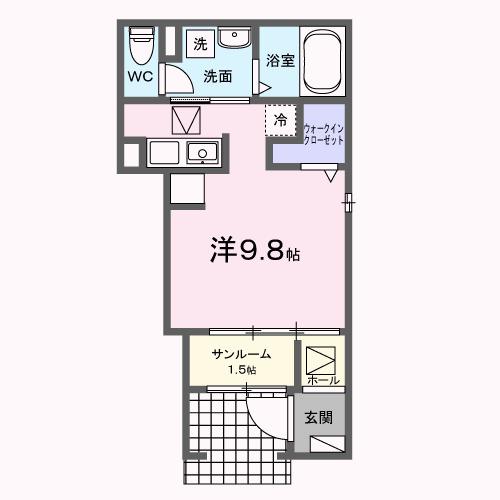 プラスエス英賀清水（102） 間取り図画像