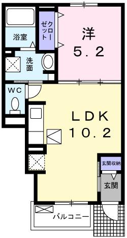 カサブランカ富永（102） 間取り図画像