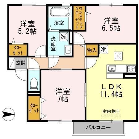 エクセレント早瀬（102） 間取り図画像