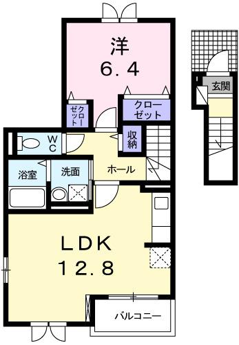 メゾンド　シュシュ　サウス（202） 間取り図画像