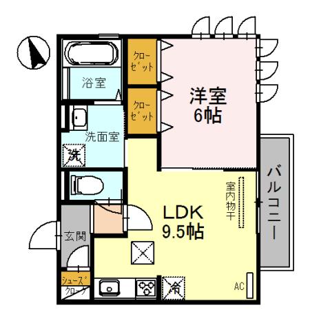 Ｊ・アメニティ北今宿（101） 間取り図画像