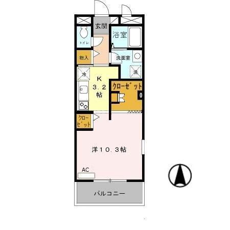 フィオーレ北条（201） 間取り図画像