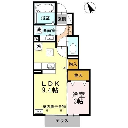 コンフォール蓼野（102） 間取り図画像