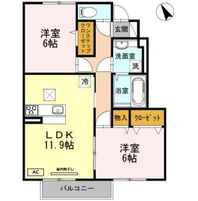 クオーレ早瀬（103） 間取り図画像