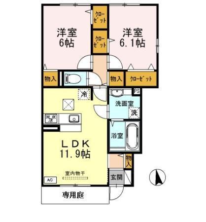 リュミエールｍ＆ｙ　A棟（103） 間取り図画像