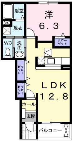 クラール雅（102） 間取り図画像