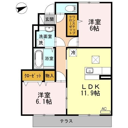 セジュール小川（105） 間取り図画像