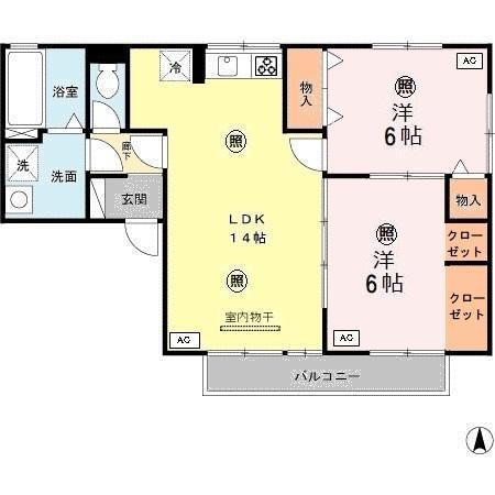 サンアベニュ−（206） 間取り図画像