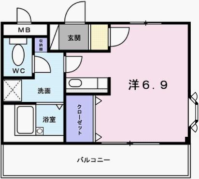 フラッツネオシティー（201） 間取り図画像