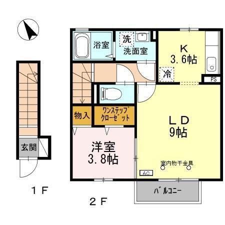 ウィル山崎（201） 間取り図画像
