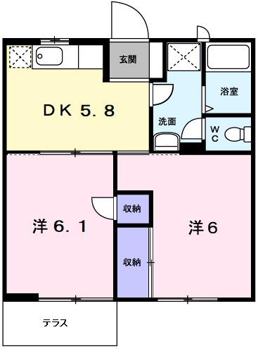 パークサイド１（102） 間取り図画像