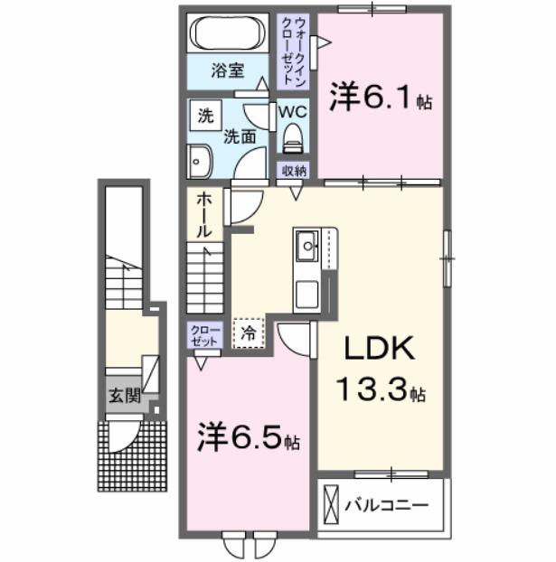 メゾン・ド・クレールＡ（205） 間取り図画像