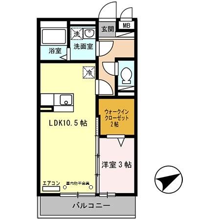 セジュール東阿保　Ｂ棟（308） 間取り図画像