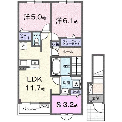 サンセールⅨ　Ａ（202） 間取り図画像
