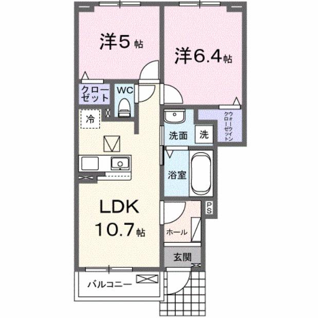 サンセールⅨ　Ａ（102） 間取り図画像
