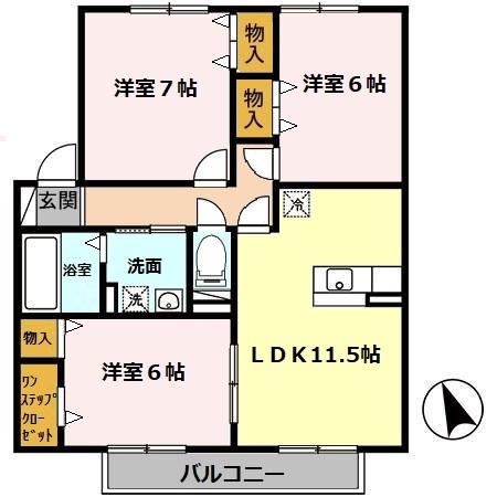 ルミノーゾ網干（202） 間取り図画像