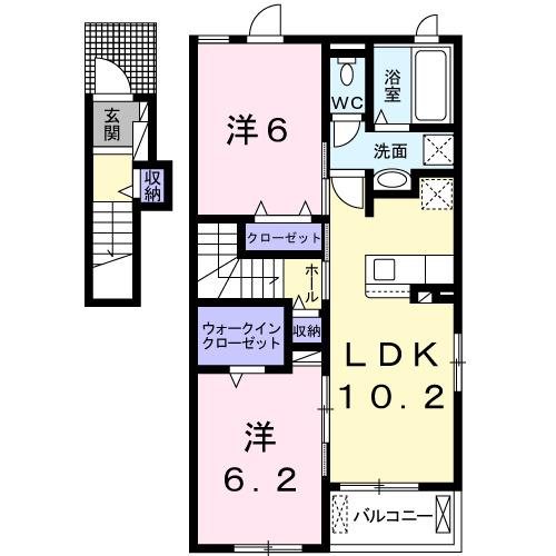ル　ボヌール赤穂Ⅱ（201） 間取り図画像