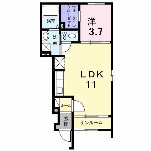 バーミィ　ガーデンⅡ（103） 間取り図画像