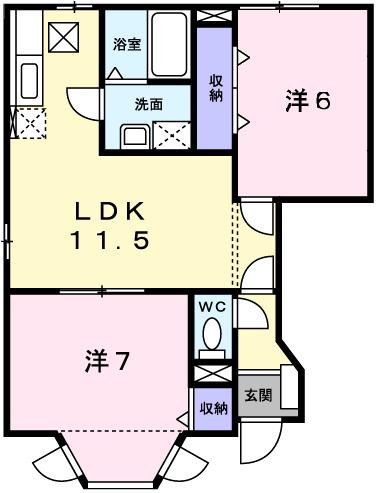 アムラインＡ（101） 間取り図画像