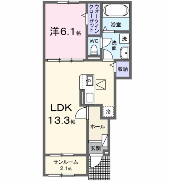 ファミールＫ　Ⅰ（102） 間取り図画像