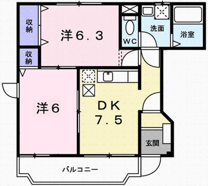 シャルマンミキ（101） 間取り図画像