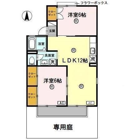モントン（101） 間取り図画像