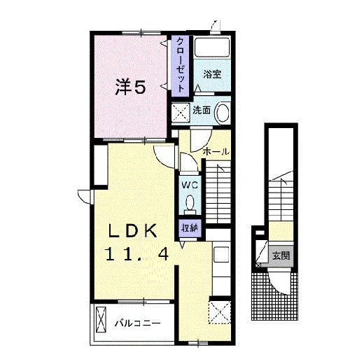 ヴァンベールⅠ（201） 間取り図画像